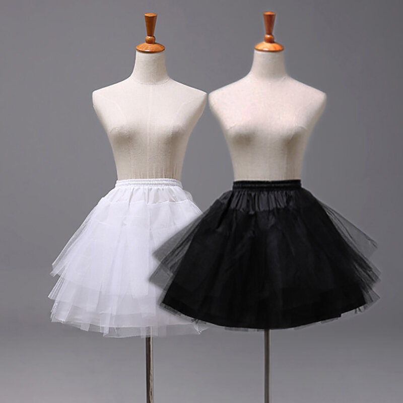Petticoat Underskirt Short Boneless Cosplay Mesh Tutu Skirt Support Dress Braces Lolita Petticoat Ballet Rockabilly Crinoline
