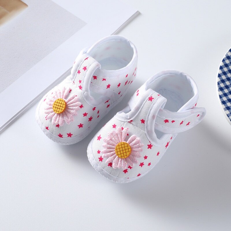 Zapatos antideslizantes de suela suave para bebé y niña, calzado de princesa para primeros pasos, con pajarita, 0 a 1 años