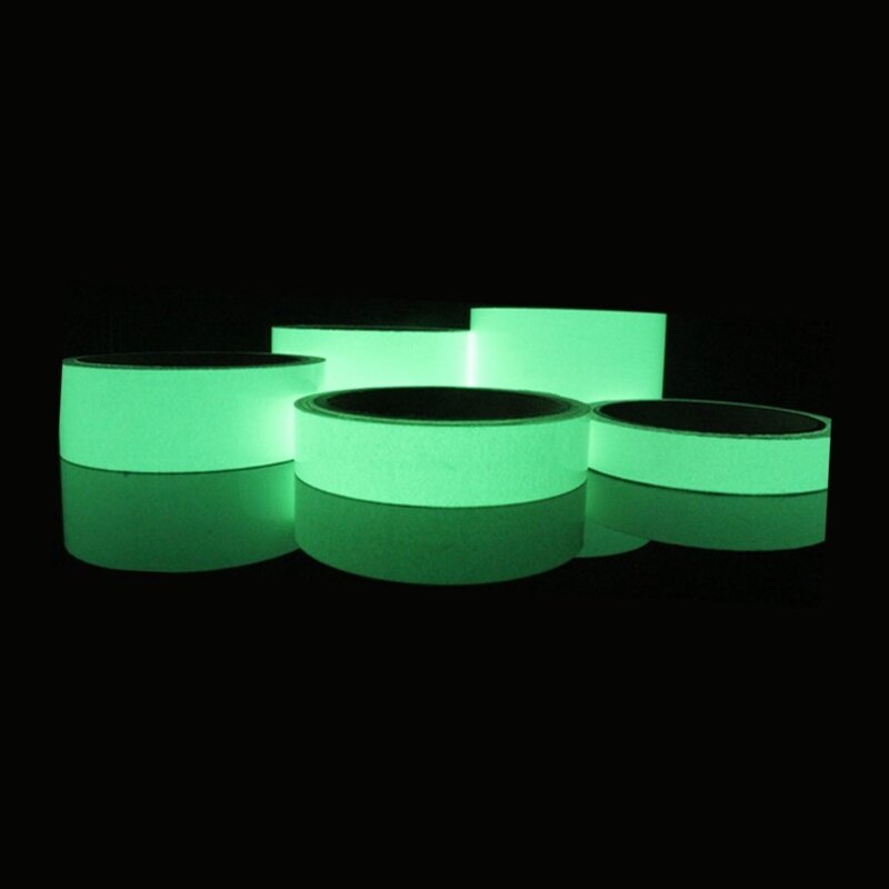 5M 10/12/15/20/25mm Reflective Glow Tape Self-adhesive Warning Tape Removable Luminous Sticker Glowing Dark Safety Security Tape