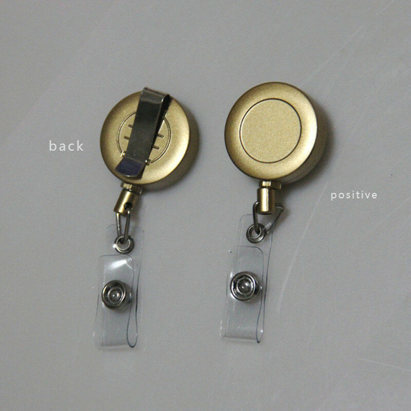 Plastic Retractable Badge Reel ID Tag Clips Name Badge Holder Employee's Work Card Cover Case Badge Holder