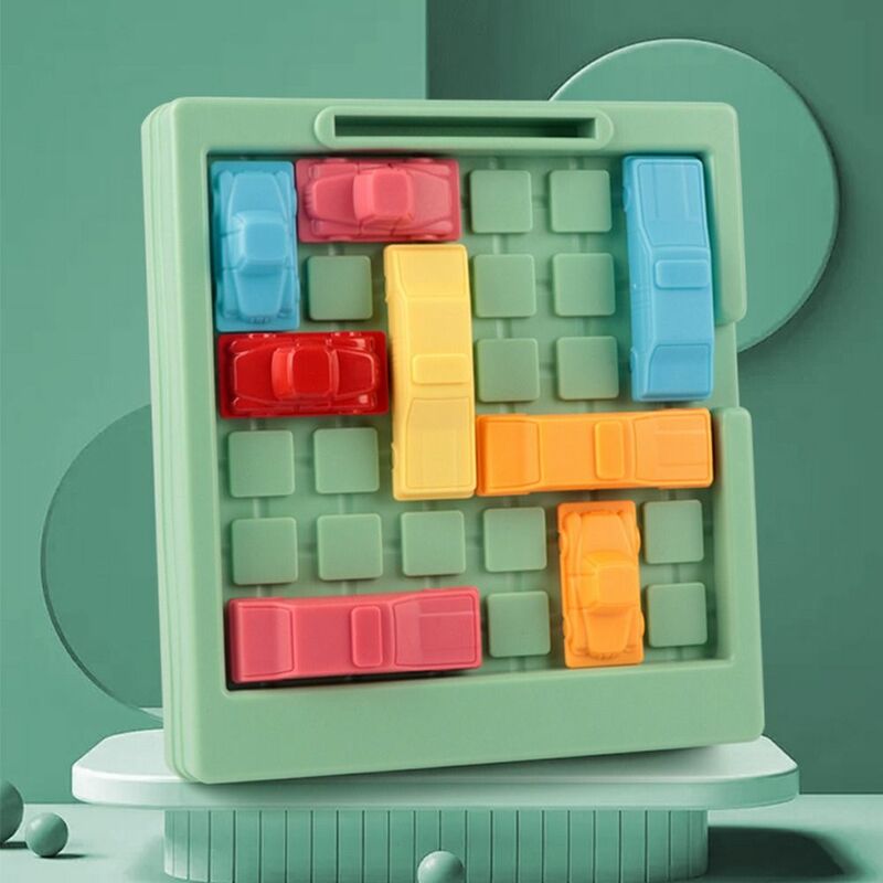 Mainan papan Puzzle mainan pendidikan dini multiwarna hadiah anak-anak plastik mainan papan teka-teki mobil DIY permainan pembersihan mobil mainan labirin mobil