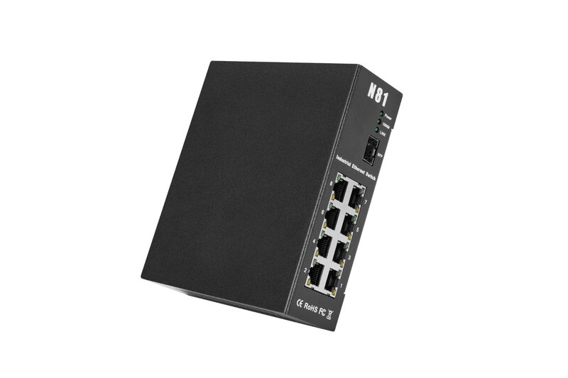 8 LAN robuste industrielle Ethernet-Switch-Unterstützung Poe-Ausgang iot Gateway unterstützt 1 Gigabit optischen Port