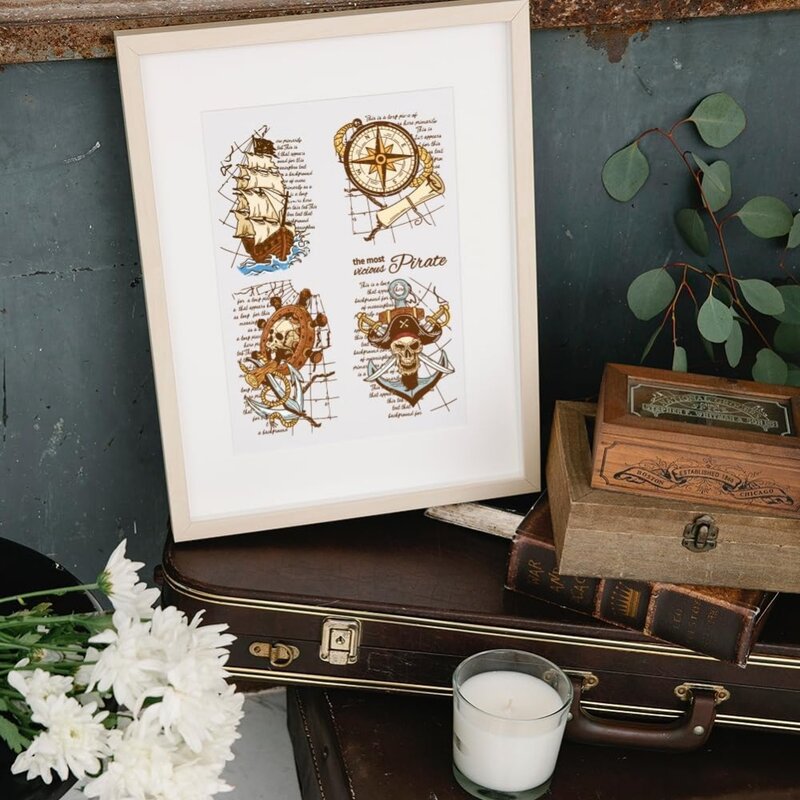 Vintage Navigation Clear Stamps for DIY Scrapbooking Retro Pirate Sailboat Silicone Clear Stamp Seals Transparent Stamps for