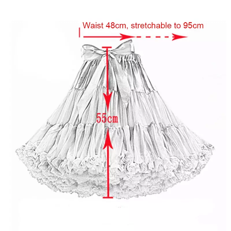 Женская винтажная юбка-пачка в стиле 50-х годов, пышная юбка до колен для косплея в стиле «лолита», балетная Нижняя юбка для принцессы