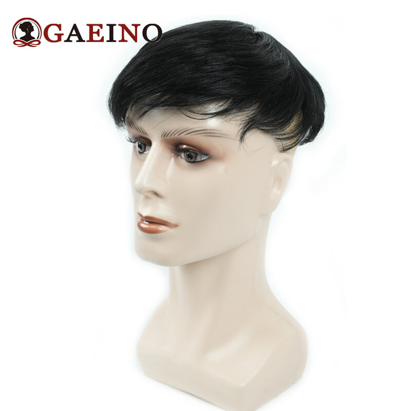 Men Toupee Human Hair Replacement System Hair Toppers Hairpiece  Hair Wig Men Hair Denstiy Natural Wig for Men