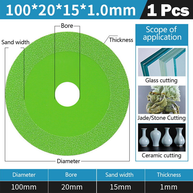 ディスク,4インチ,超薄型ダイヤモンドソーブレード,100mmセラミック大理石研磨ブレード,20/22mm1個