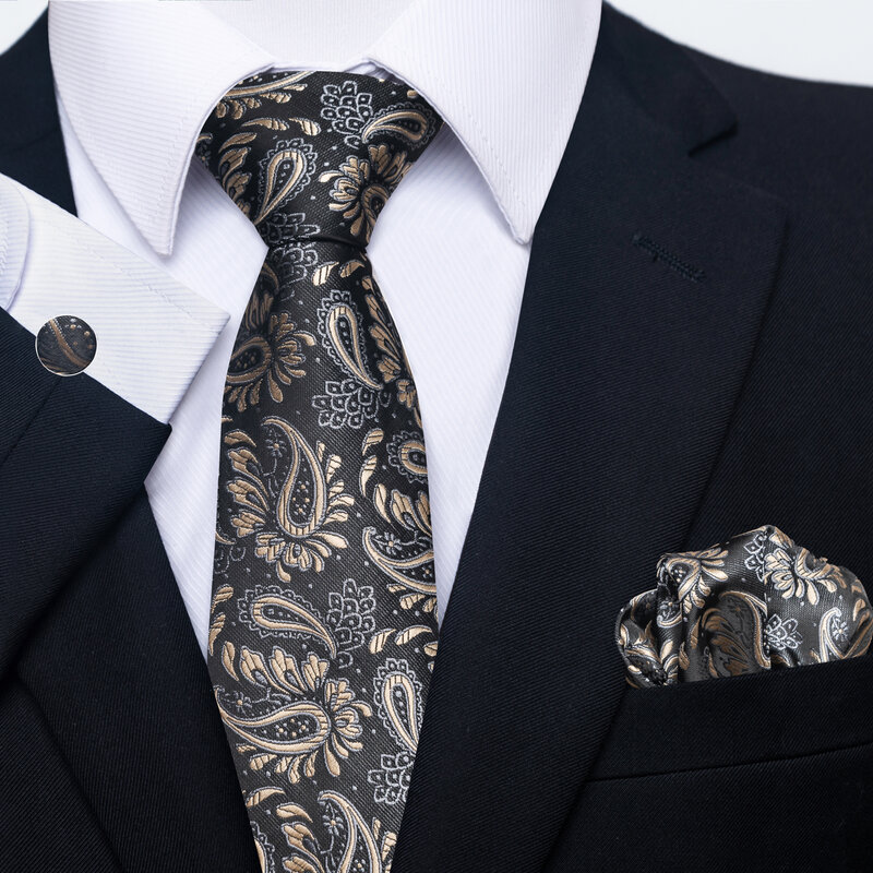 Conjunto de corbata de seda 100% para hombre, corbata de bolsillo cuadrada, a la moda, 65 colores, regalo de vacaciones, accesorios de boda, punto ajustado, lugar de trabajo