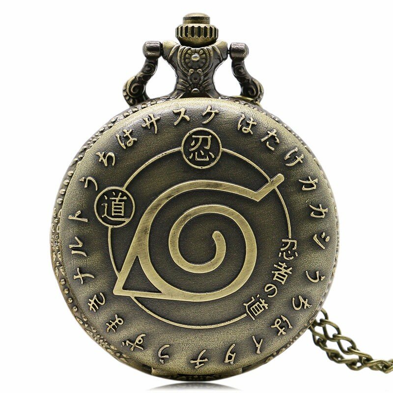 Vintage Bronze Cartoon Theme Pattern orologi da tasca al quarzo uomo bambini Fans Souvenir studenti regali collana catena Relogio Saati