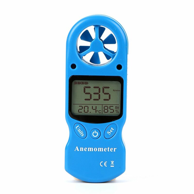TL-300 Mini Multipurpose Anemometer Digital Anemometer LCD Wind Speed Temperature Humidity Meter with Hygrometer Thermometer