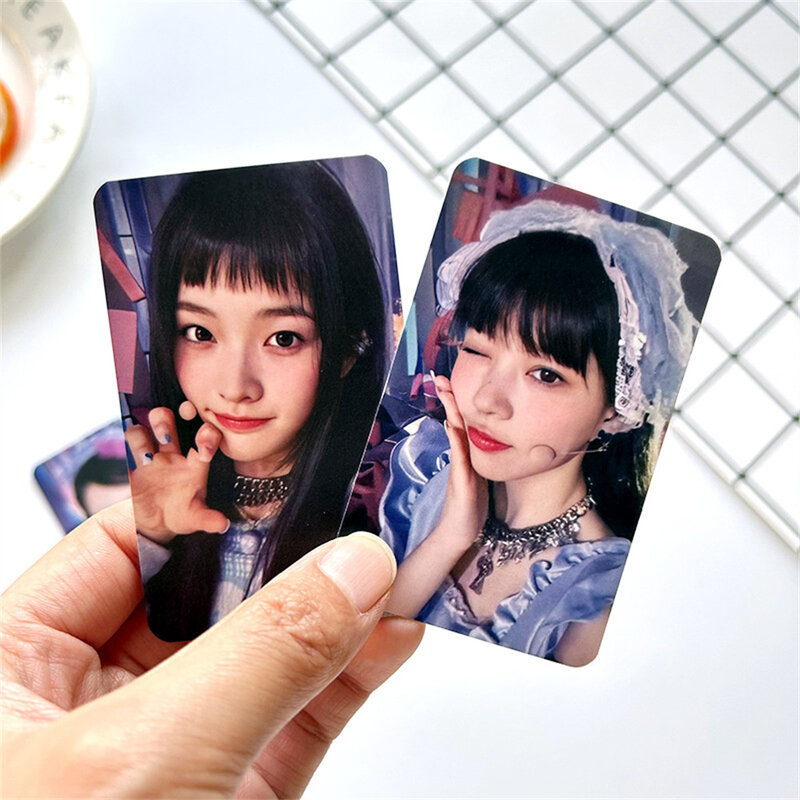 Kpop ILLIT 스페셜 카드, 한국 스타일, 양면 인쇄, 코팅 카드, 원희모카, 민주 선풍기 컬렉션 선물, 5 개/세트