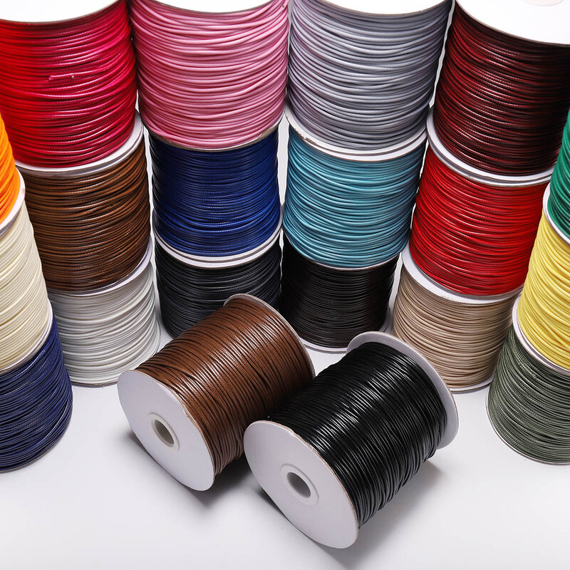 10 M/lot Korea Katun Wax Tali Wax Thread Cord String Tali Kalung Tali Bead untuk DIY Gelang untuk Membuat Perhiasan temuan