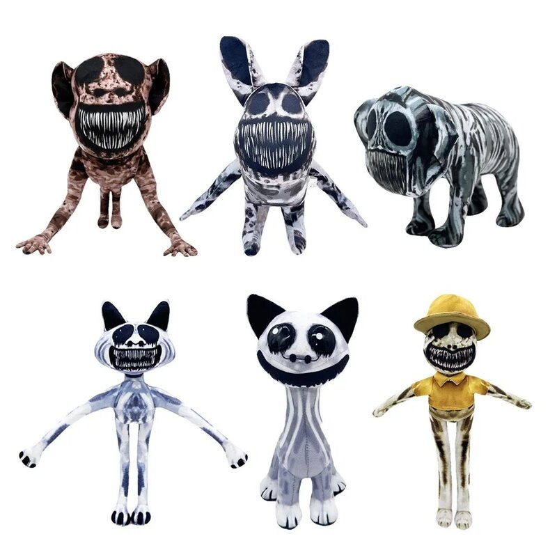 ZOONOMALY 봉제 장난감 애니메이션 코끼리 원숭이 토끼 인형 동물 베개 팬, 어린이 생일 선물, 1 개, 6 개