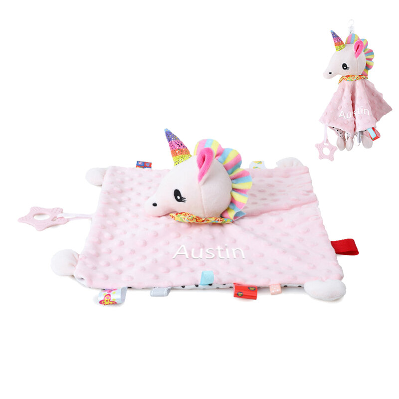 Personalizza la coperta del bambino peluche neonato personalizzato piumino in cotone Baby Shower regalo biancheria da letto coperta ricamo regalo
