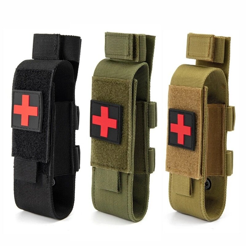 Tactical Cat First Aid Nylon Tourniquet Pouch Single Pistol Mag Bag Case Outdoor Hunting Knife Holster Medical Scissor Packs