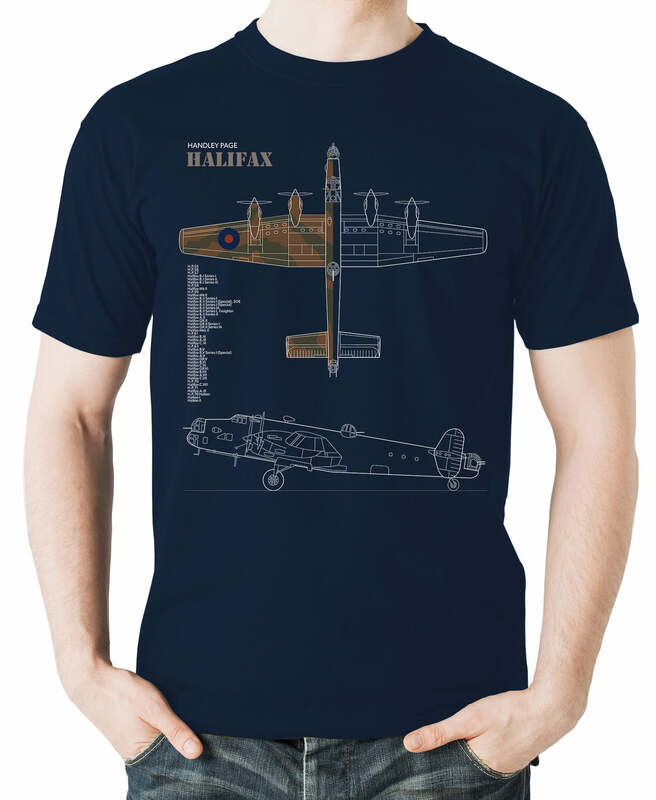 Wii RAF Halifax T-Shirt Bomber berat 100% katun leher-o musim panas lengan pendek kasual pria kaus ukuran S-3XL
