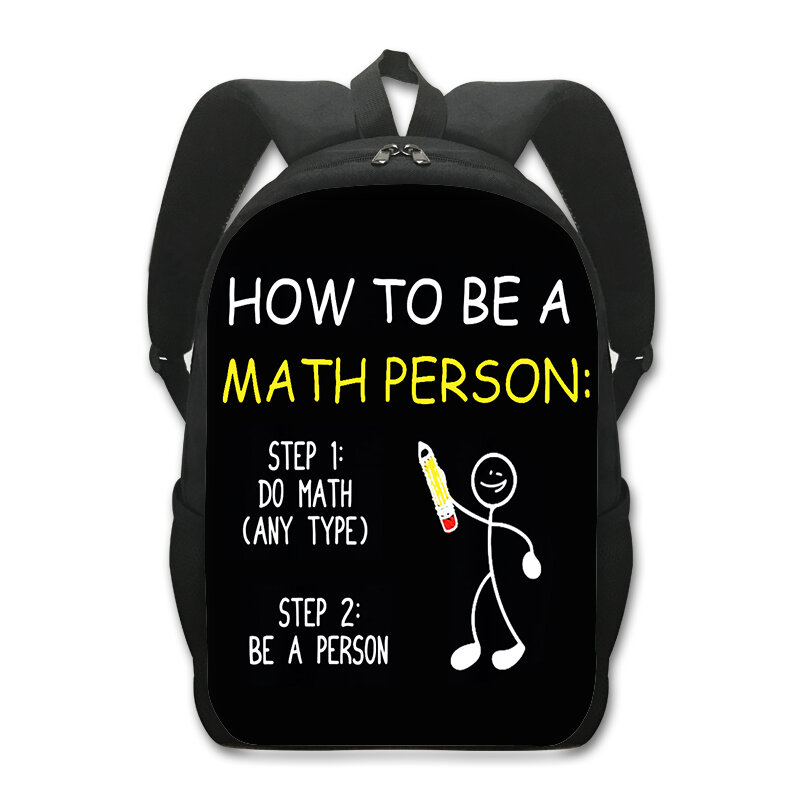 Sac à dos drôle d'algèbre pour enfants, sacs d'école de formule mathématique, sacs de danse mathématiques, sac à livres pour adolescents, garçons et filles