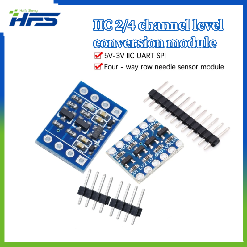 Konverter Level logika IIC I2C 5V hingga 3.3V, modul dua arah untuk Arduino 2 / 4 saluran