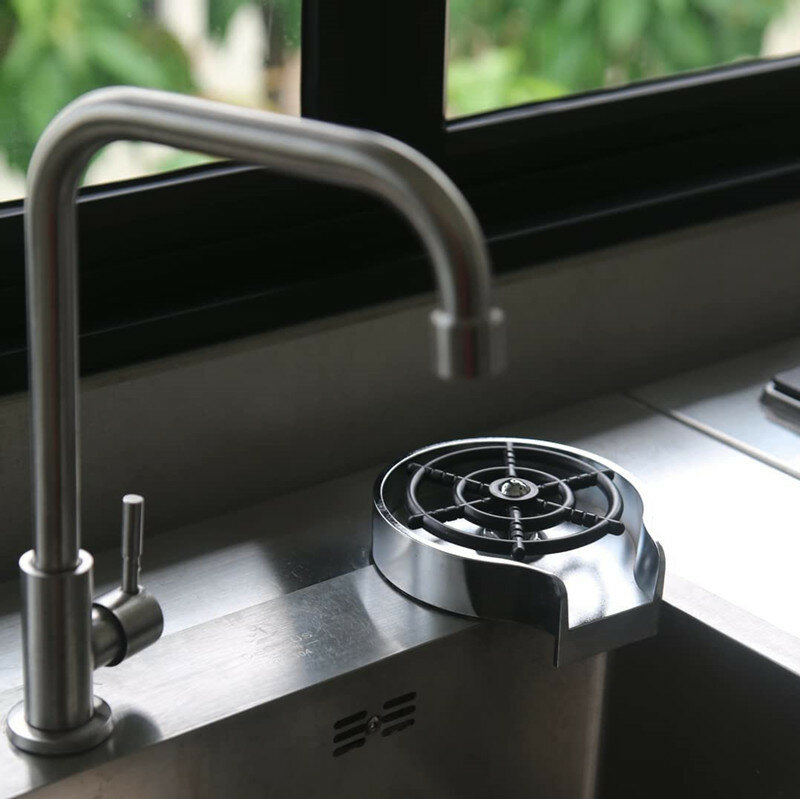 Rondella automatica della tazza rubinetto sciacquatrice per vetro strumento di pulizia sciacquatrice per vetro per lavelli da cucina tazza di vetro