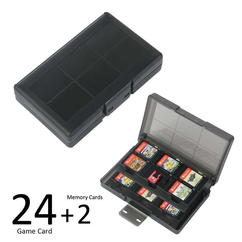Caja de almacenamiento de tarjetas microSD, Protector de ahorro para Nintendo Switch OLED Lite, 4/8/12/24 unidades