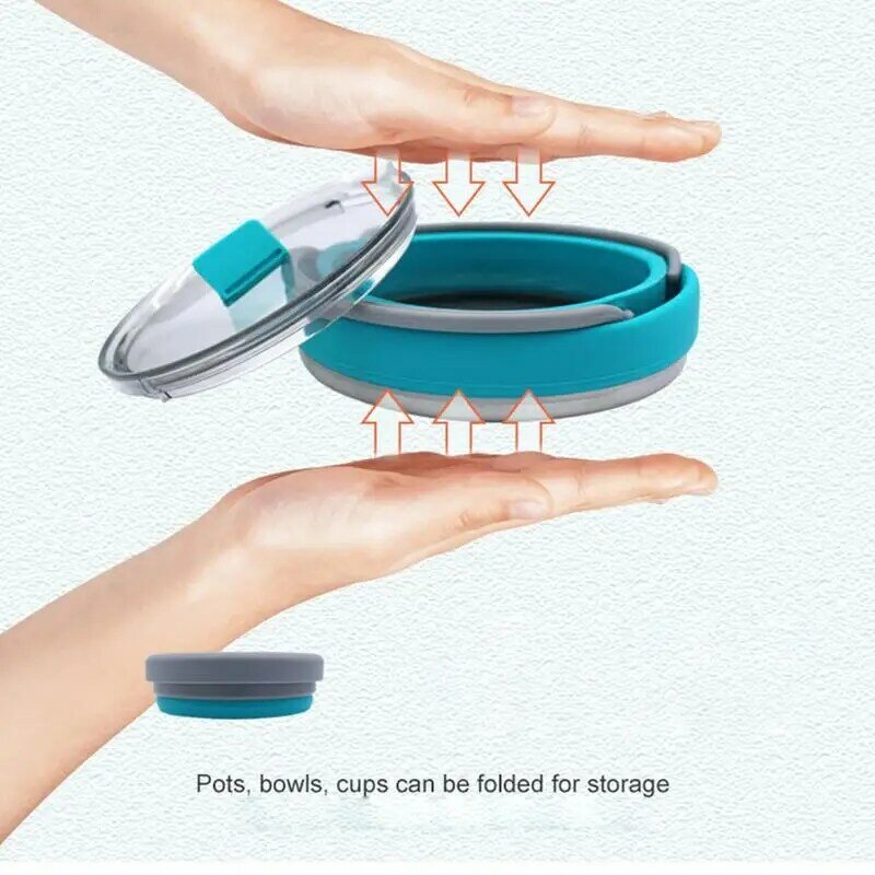 Travel Kettle For Boiling Water Outdoor Folding Silicone Coffee & Tea Kettle Hot Water Pot For Boiling Water Portable Kettle For