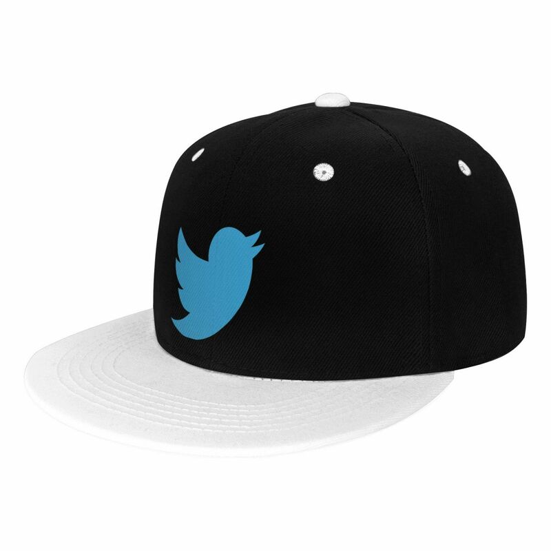 قبعة بيسبول بشعار تويتر للرجال والنساء ، قمة مسطحة ، قبعات هيب هوب ، قبعات سناباك ، عصابة عظمية ، كاجوال ، سفر ، خارجي ، قبعات شمس