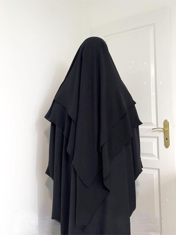 Hijab Muçulmano Longo para Mulheres, One Piece Khimar, Vestuário Islâmico, Vestuário de Oração, Lenço Longo, Eid Khimar, Jubha