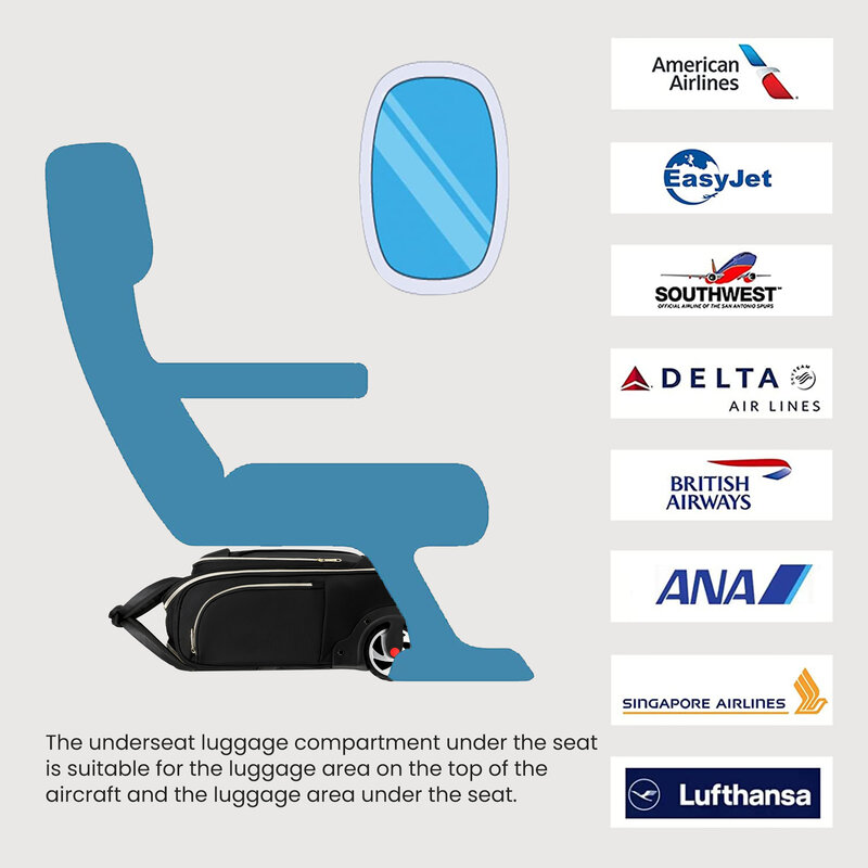 Деловая сумка на колесиках для ноутбука, чемодан на колесиках для путешествий, с нижним сиденьем, для мужчин и женщин, 18 дюймов Softside