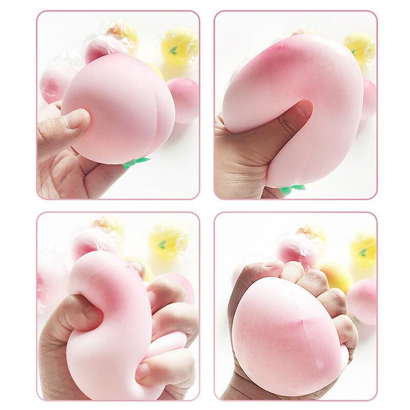Soft Simulation Peach Slow Rising Stress Relief Squeeze Toys Decompression Vent Toy Party Gift For Kids