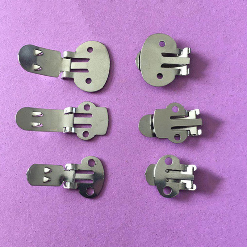 10 Pcs Ladies Shoes Clip On Shoe Bows Blank Clips Stainless Steel Metal Findings Women's Flat