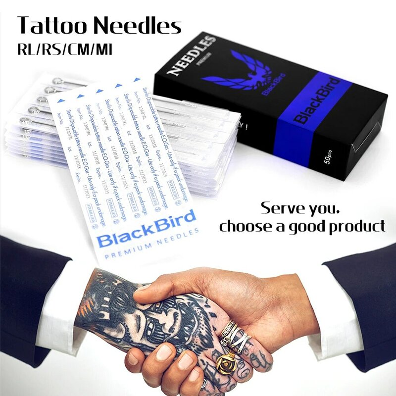 50pcs Tattoo Needles RL disposable steel Sterilze Tatoo Curved Round Liner High-grade tattoo needle Tattoo equipment Shipping