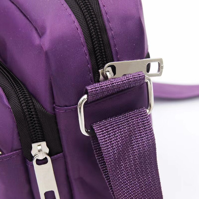 Fashion Large Capacity Purple Letter Series Pattern One Shoulder Crossbody Bag Portable Commuting Simplicity Storage Bag