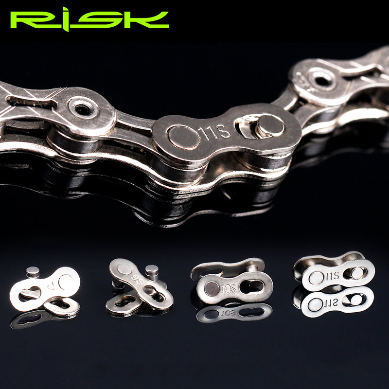 RISK-cadena de eslabones rápidos para bicicleta de montaña, accesorio para bici de carretera, conector rápido faltante, conexión Master Link para 6, 7, 8, 9, 10, 11, 12S