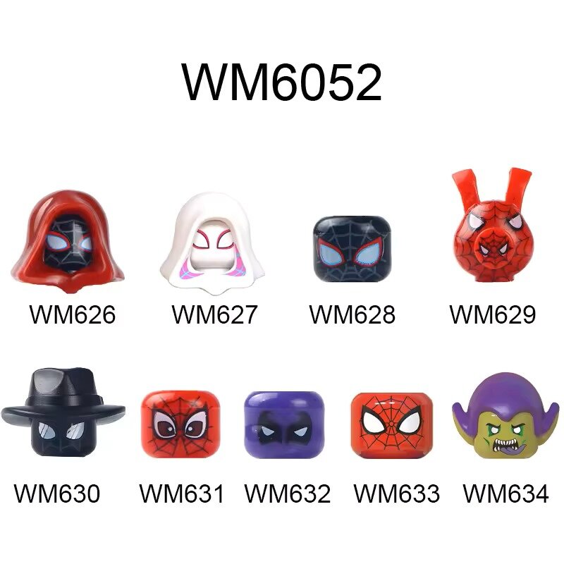 WM6052 WM626 WM629 모델 빌딩 블록, 브릭 피규어, 미니 피규어, WM630 어린이 WM627 WM628 인형 장난감