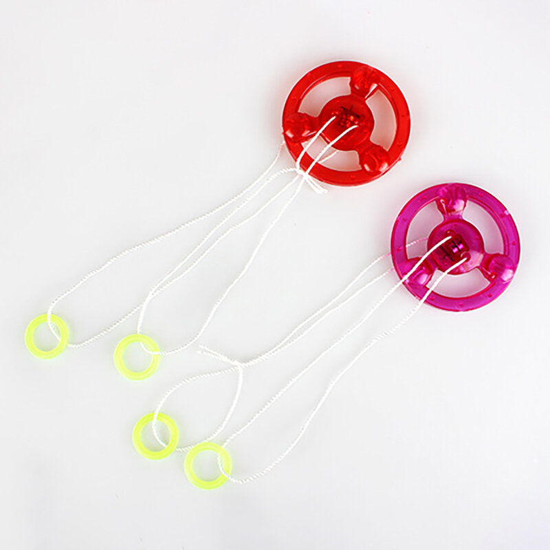 1PC Luminous Hand Pull Luminous Flashing Rope Flywheel Toy Led Light Toy Novelty Children Flywheel Flash Gyro Toys