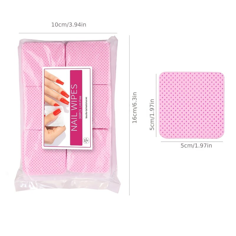 Nail Polish Remover Wipes Nail Cleaning Pads, Non Woven Nail Pads For Women Girl Beauty Salon