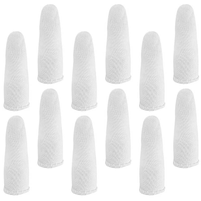 Tampa respirável do dedo do algodão, proteção antiderrapante do dedo, 60 pcs