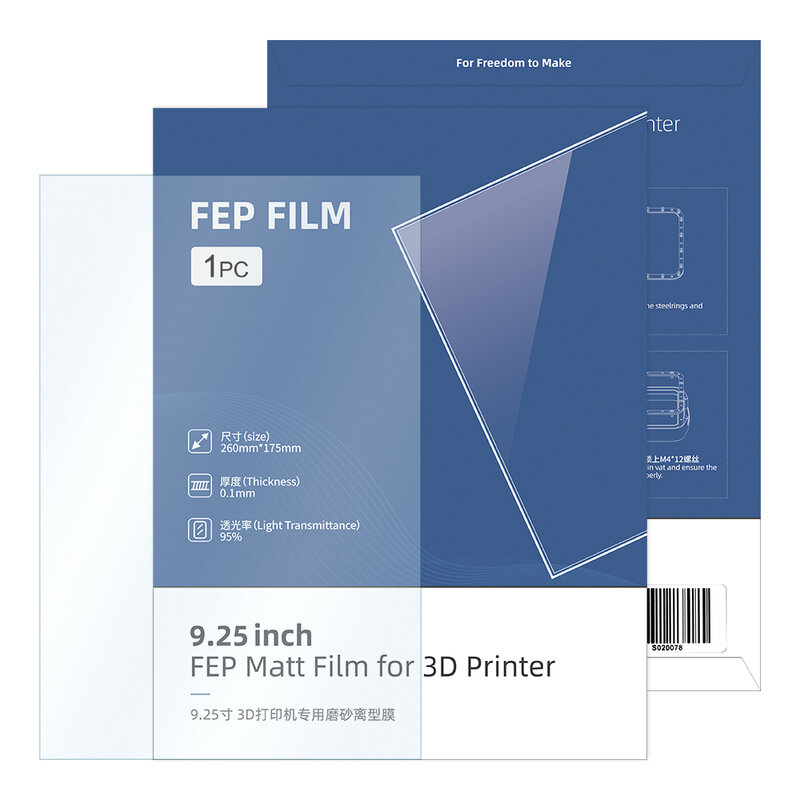 Film mat FEP de 9.25 pouces pour Anycubic Photon M3 Plus MM T = 0.1MM, 1 pièce, 2 pièces, 5 pièces