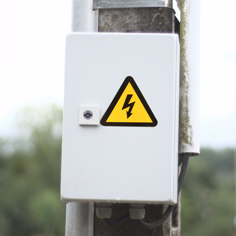 Stiker peringatan elektrik, 30pcs stiker perekat peringatan bahaya guncangan listrik
