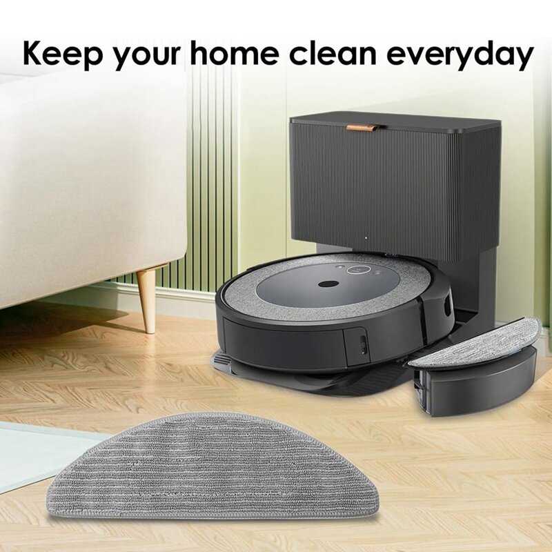 Mop Pads Replace Reusable Mopping Cloth For Irobot Roomba Combo I5, I5+,J5, J5+ Robot Vacuum Microfiber Washable