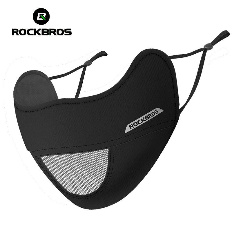 ROCKBROS-mascarilla de ciclismo con protección UV, máscara facial transpirable para deportes al aire libre, a prueba de polvo, ajustable, para verano