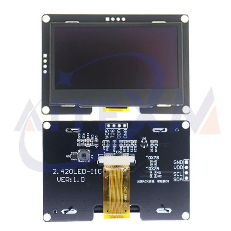 2.42 inch 2.42" OLED Display Module 128x64 LCD HD Screen Module SSD1309 7 Pin SPI/IIC I2C Serial Interface for Arduino UNO R3