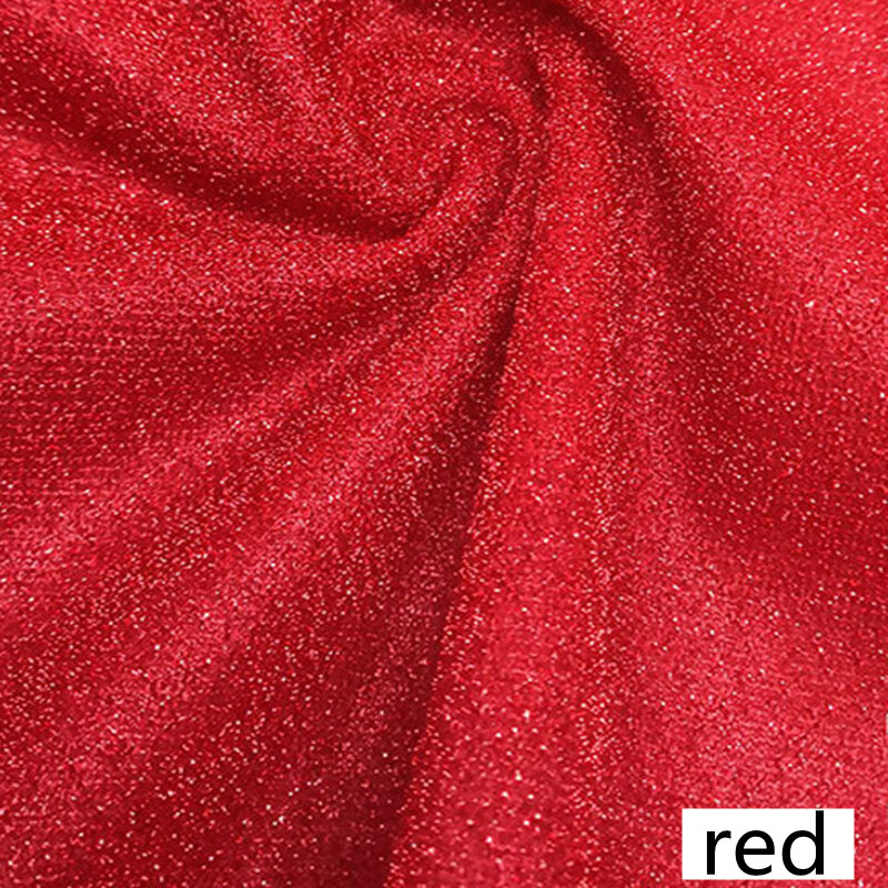 DIY wysokiej jakości elastyczność Shimmer Fabric 18 kolorów metaliczny poliester szycie ubrań strona dekoracji błyszcząca tkanina szerokość 145CM