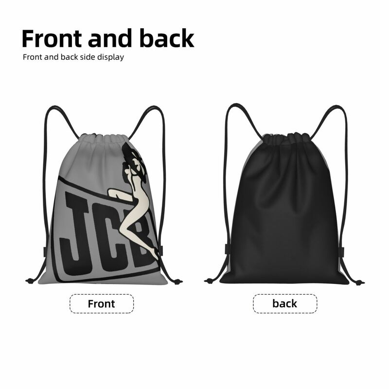 Custom JCB Drawstring Backpack Bags Men Women Lightweight Gym Sports Sackpack Sacks for Training
