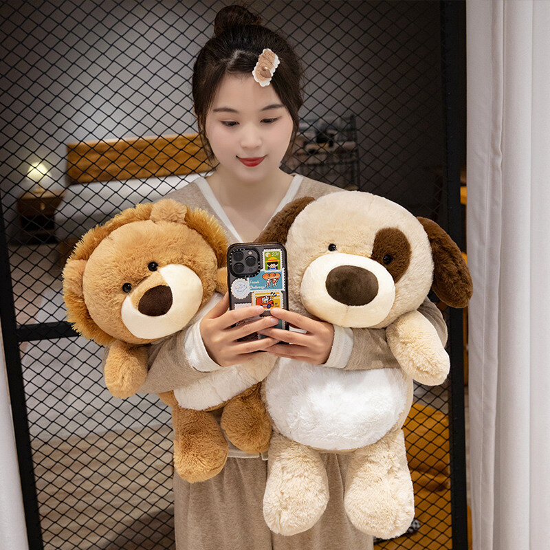 Mainan mewah Panda Husky cantik 35-55cm boneka singa hewan hutan indah hadiah teman ulang tahun boneka lembut