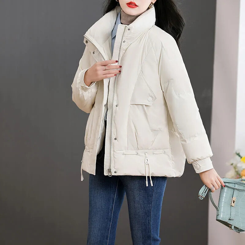Женская Стеганая куртка, зимнее пальто, новинка 2020 года, модное свободное тонкое плотное Стеганое теплое дизайнерское нишевое пальто с хлопковой подкладкой