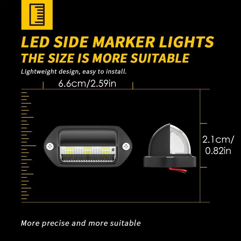 Impermeável 6 LED License Plate Lamp, 12V a 24V DC, Luz Trailer, Luz de matrícula, apto para caminhão, SUV, reboque, Van, RV, barco, carro