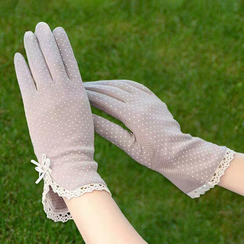 1 Paar Sommer handschuhe fahren Reit handschuhe Punkt Voll finger handschuhe nicht verblassende Sonnenschutz handschuhe