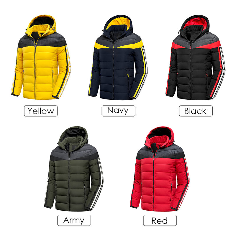 남성용 따뜻한 두꺼운 방풍 재킷 파카 코트, 남성 패션, 가을 외투, 탈착식 모자, 남성 2023 겨울 브랜드, 신상 캐주얼