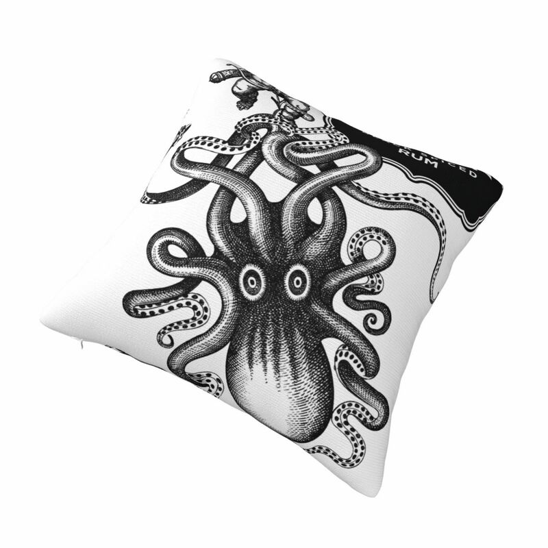 Kraken Rum Octopus Vierkante Kussensloop Voor Sofa Sierkussen