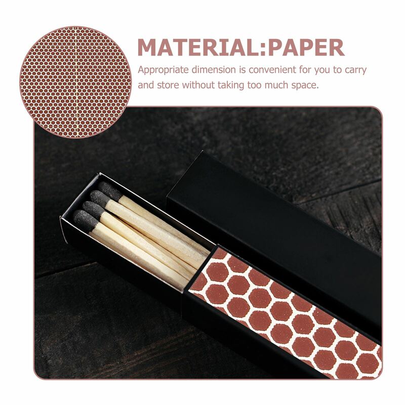 2 Sets Adhesive Matches Flame DIY Match Paper Striker Stickers Craft Skin Flame Paper Phosphorus Sheet Candle Accessories